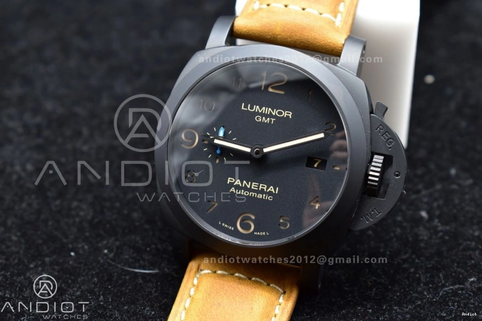 Real Asso Clone O PAM441 Brown Ceramic on SBF Strap Best Edition 1:1 P.9001 Super 0316